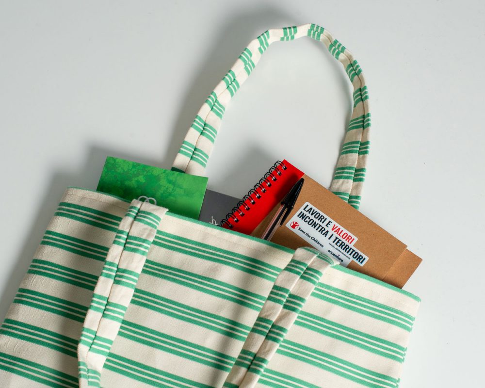 Shopper Bag fantasia Strisce - Fody Fabrics